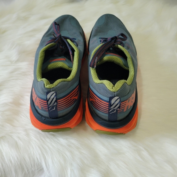 Hoka Men's Athletic Shoes in Gray and Orange - Picture 5 of 9